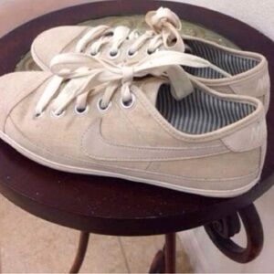 Nike Cream Canvas Sneakers